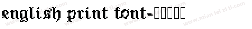 english print font字体转换